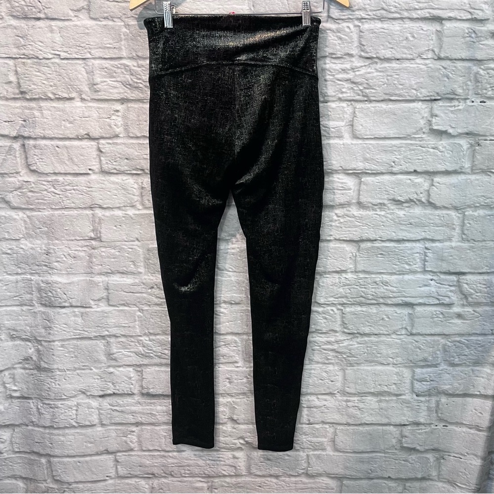 Spanx Velvet Shine Legging - Black & Good Metallic Soft Medium Shaping - Large - Picture 4 of 10